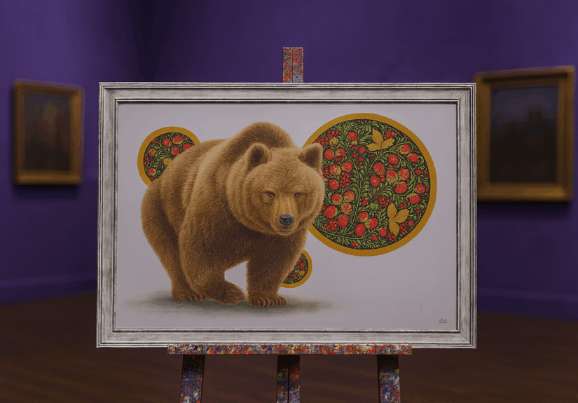 Графитный рисунок Строгановой на выставке Legat Art Работа в интерьере офиса Детали линии и текстуры бумаги Философия и ритм в работе Строгановой
